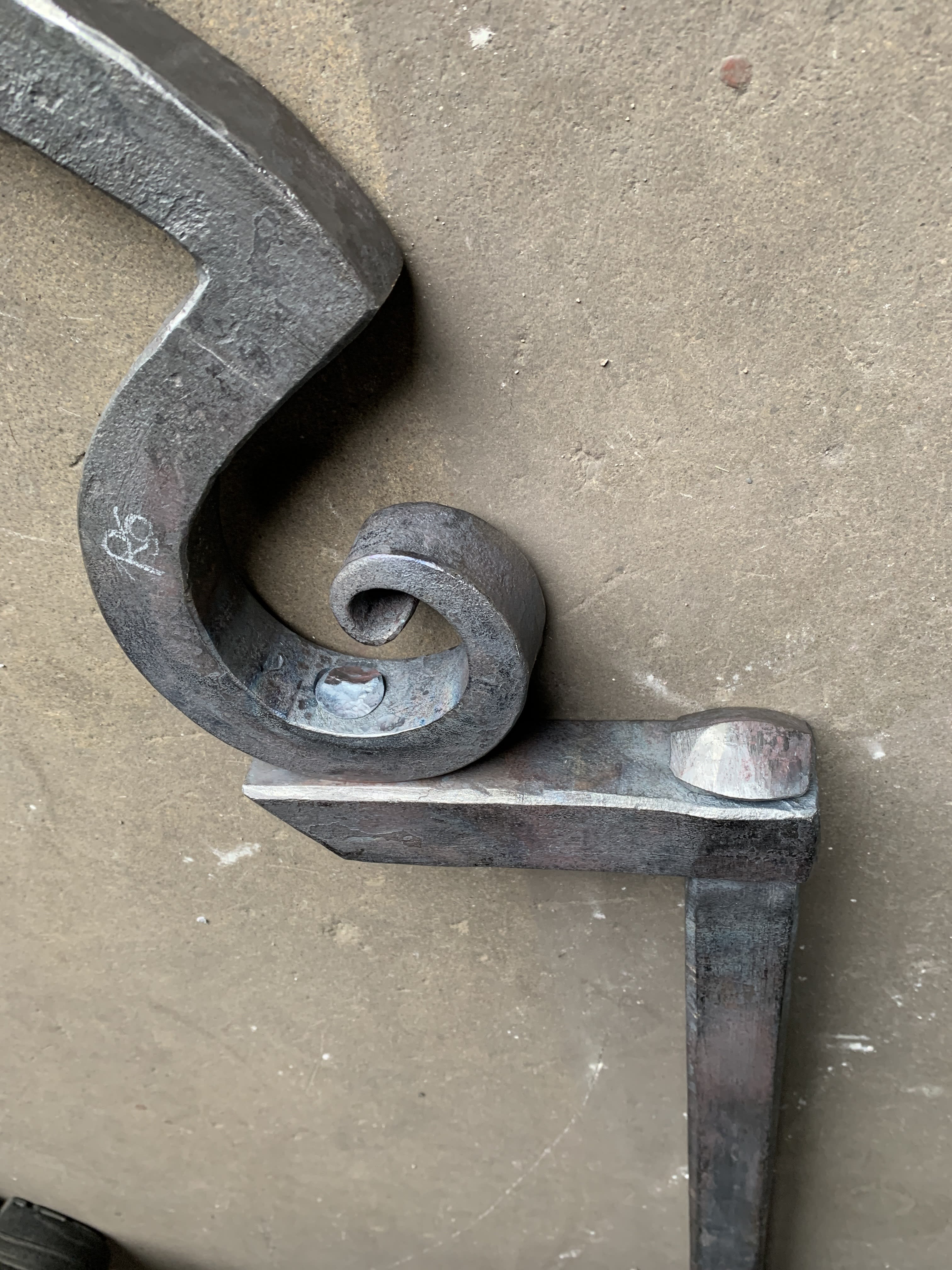Hand forged detailing for gate. By blacksmith Mark Puigmarti
