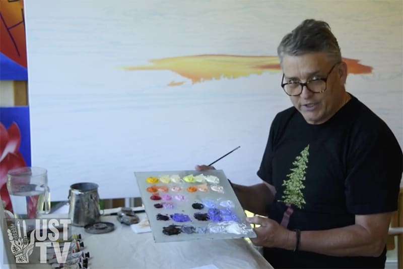 Bert Liverance explains his method of painting with oils