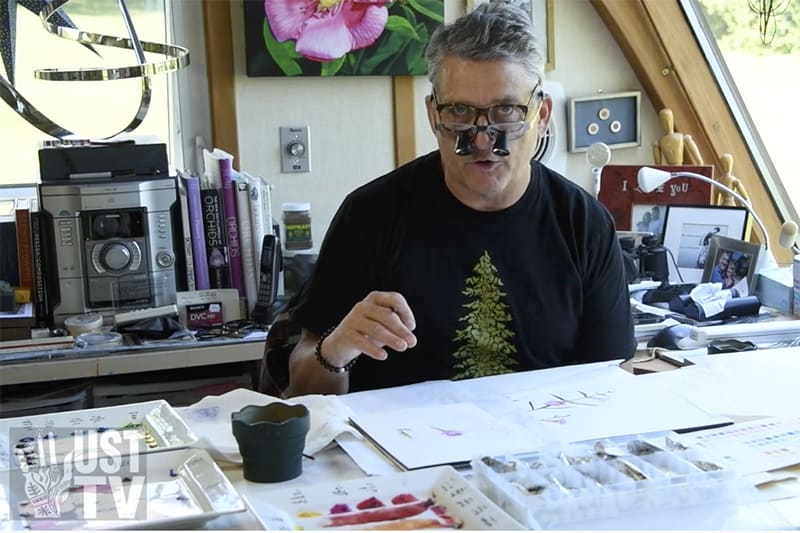 Bert Liverance explains his method of painting with watercolours