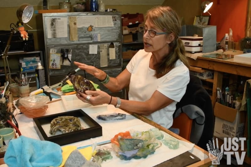 Gayle Temple, glass artist explains fused glass
