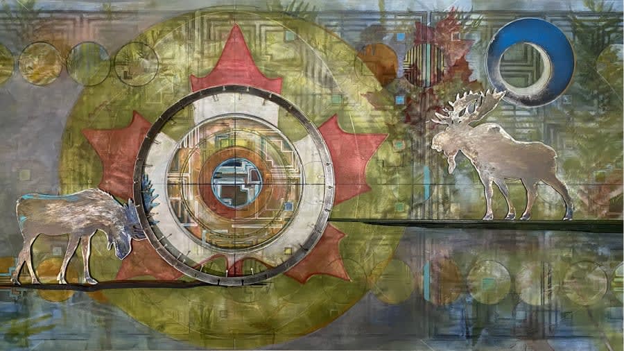 Work of mixed media artist Lynn Bishop