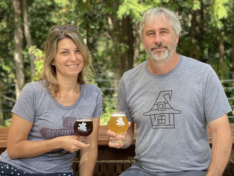 Joanne and Rob at the Second Wedge Brewing Company